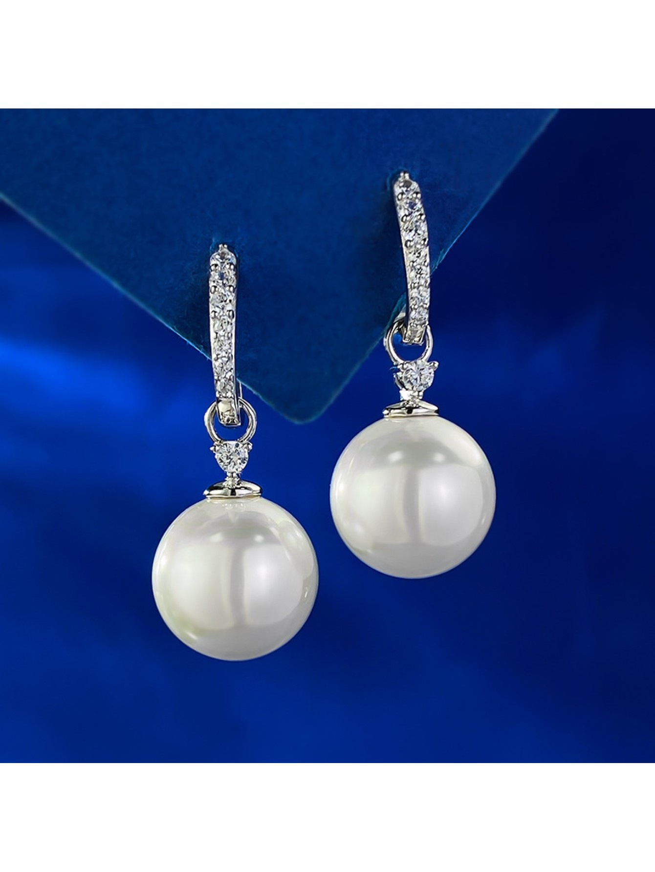 2025 new pearl 13mm earrings with 925 silver European and American earrings fashionable commuting style 
