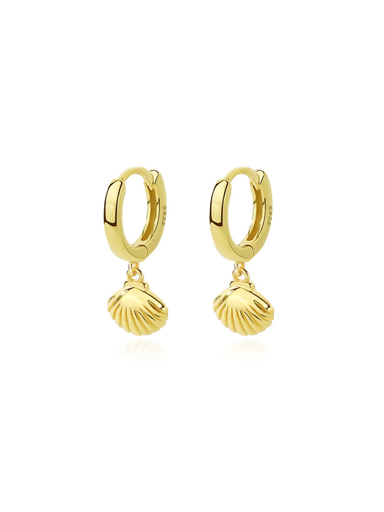 925 sterling silver earrings retro metallic shell earrings for women's earrings wholesale 