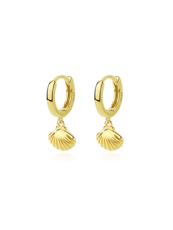 925 sterling silver earrings retro metallic shell earrings for women's earrings wholesale