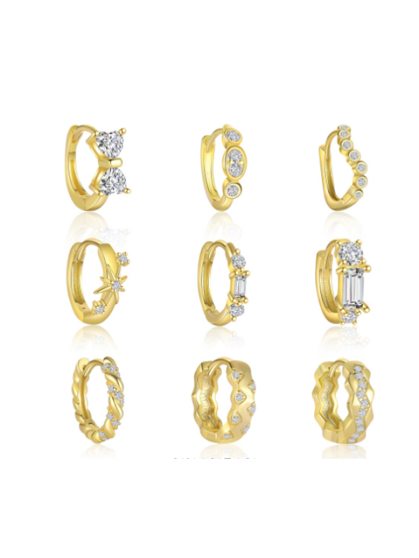 S925 pure silver light luxury super sparkling zircon set fashionable earrings for women 
