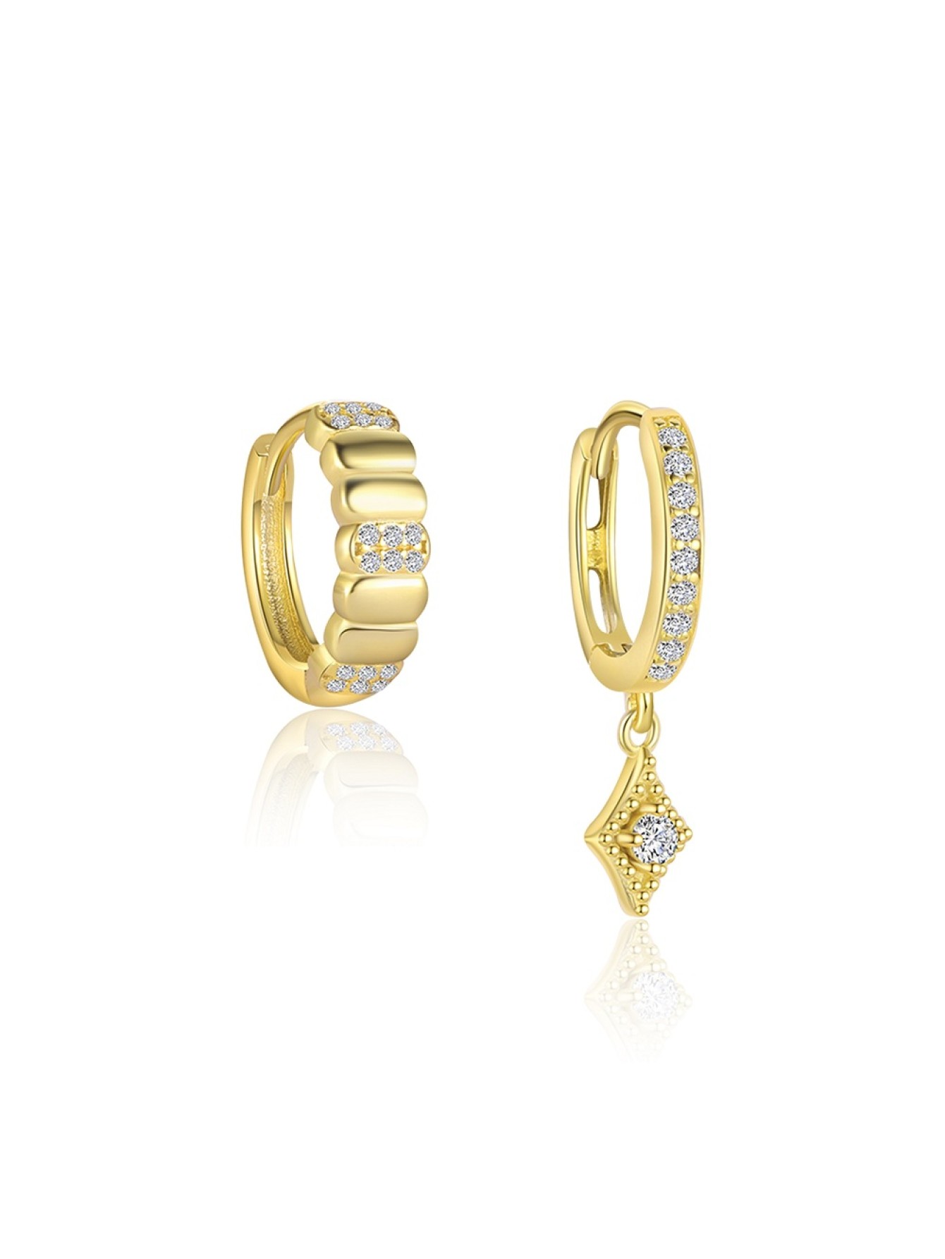 S925 pure silver light luxury diamond studded earrings women's fashion cross creative and simple earrings 