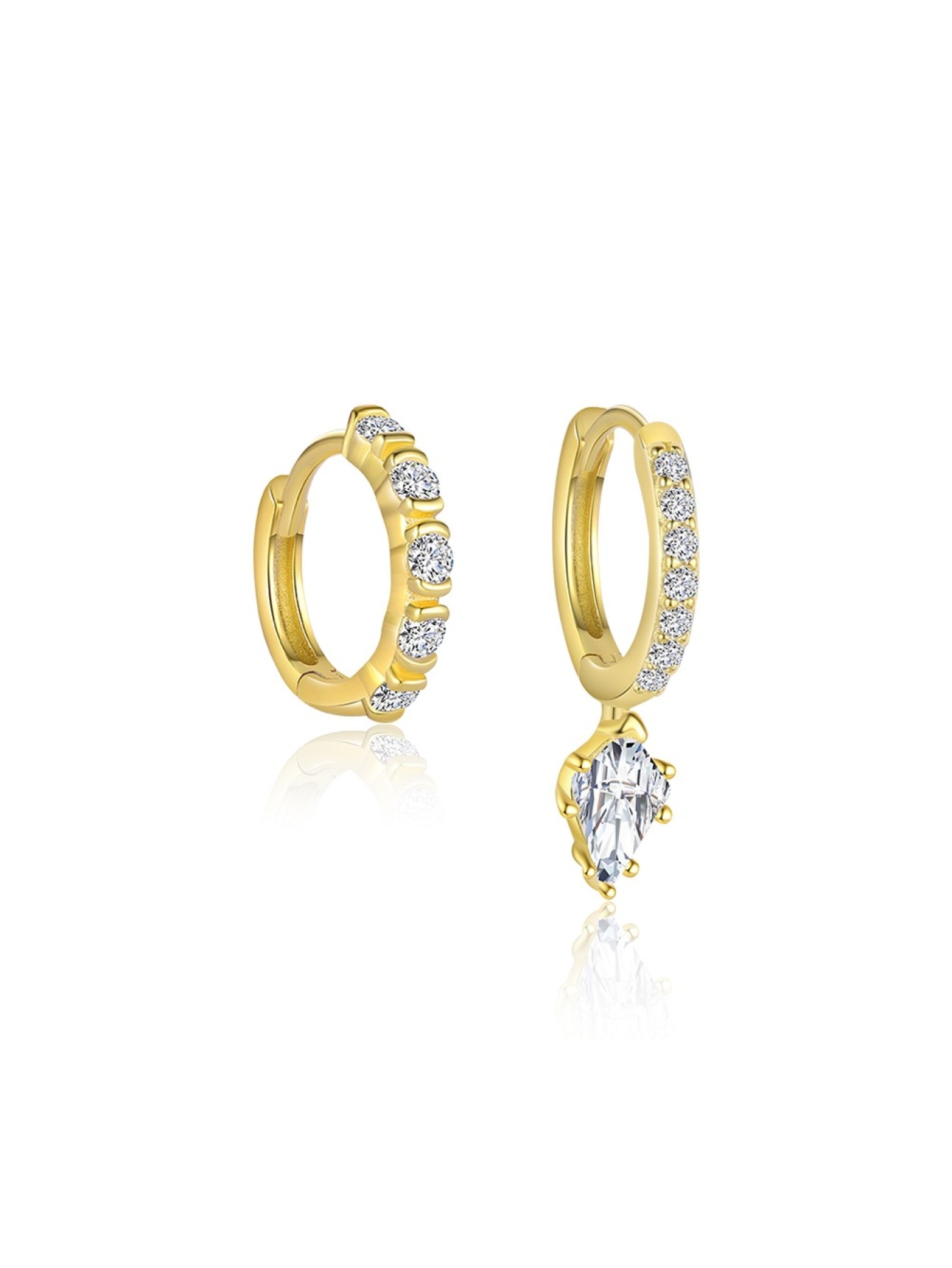 S925 pure silver light luxury diamond studded earrings women's fashion cross creative and simple earrings 