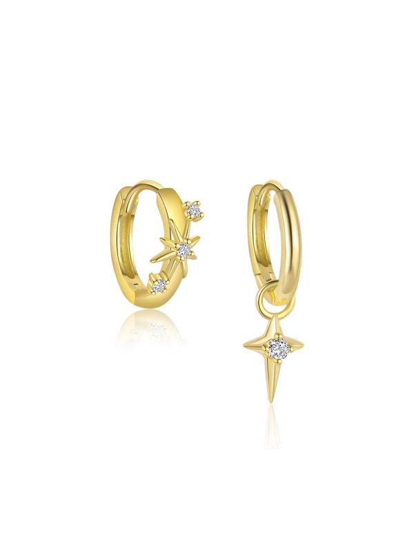 S925 pure silver light luxury diamond studded earrings women's fashion cross creative and simple earrings