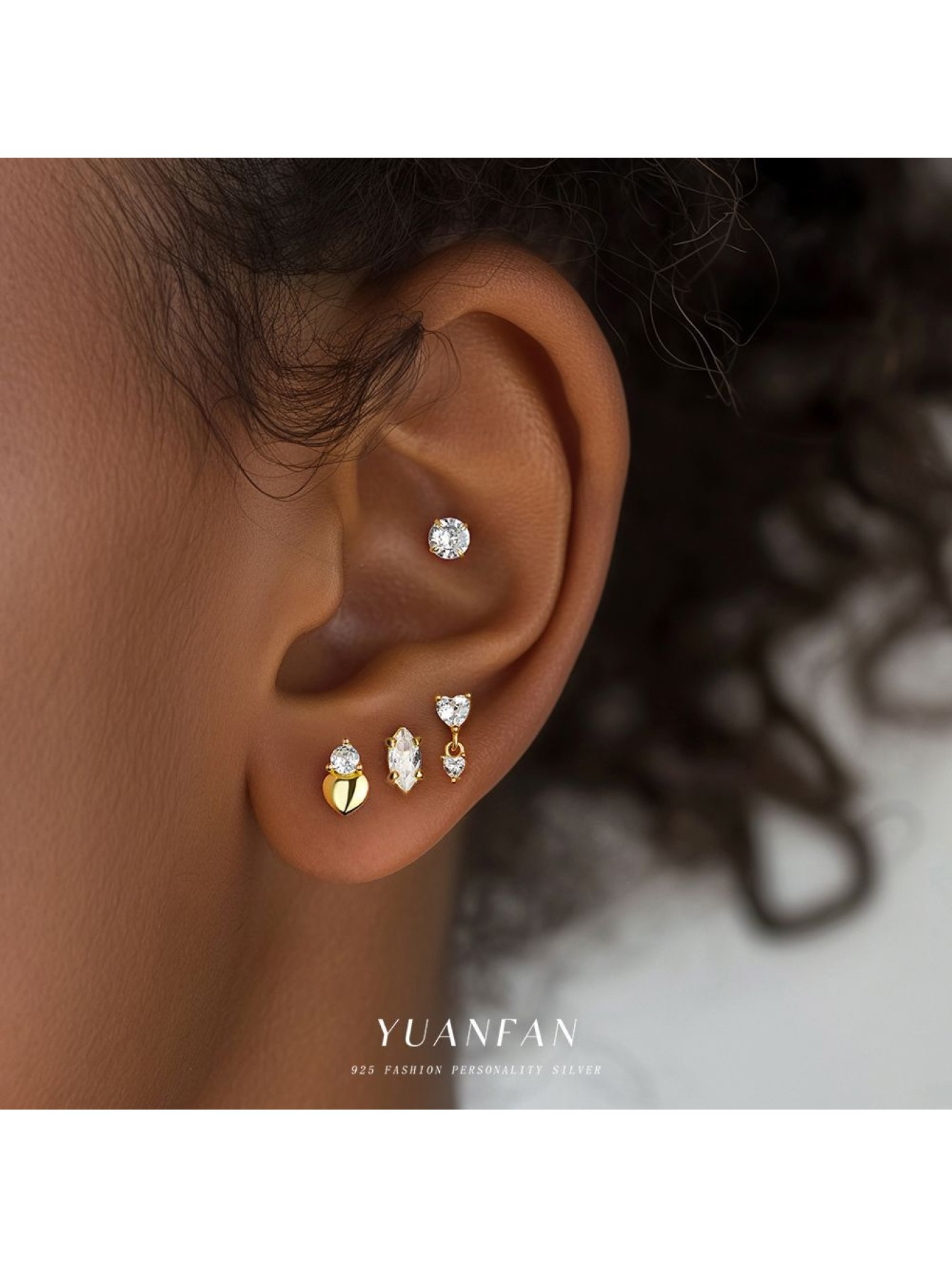 S925 pure silver tassel zircon flat bottom earrings for women's light luxury high-end earrings wholesale 