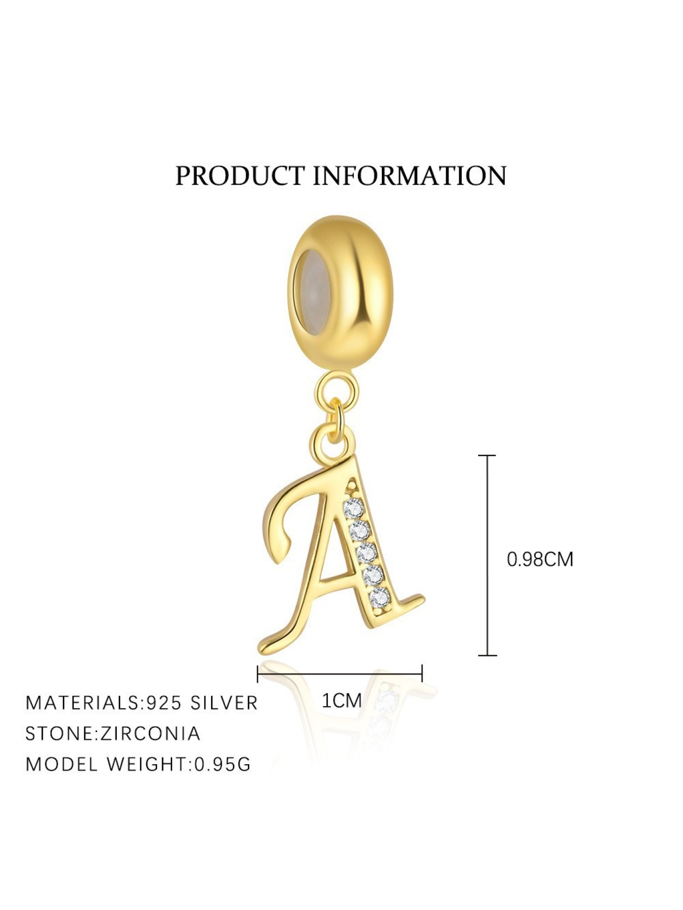 Minimally stacked English letter pendant S925 silver plated-gold necklace with small pendant to match your heart's desire 