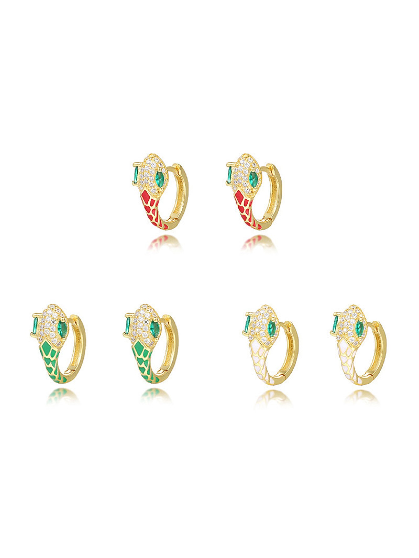 S925 pure silver personalized snake earrings wholesale for women